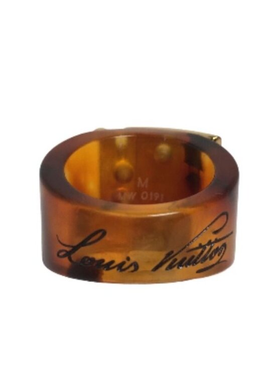 Louis Vuitton M Size Ring Burg Lock Me Brown - Picture 4 of 5